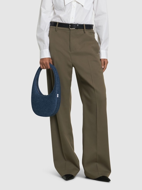 Coperni: Swipe denim shoulder bag - women_1 | Luisa Via Roma