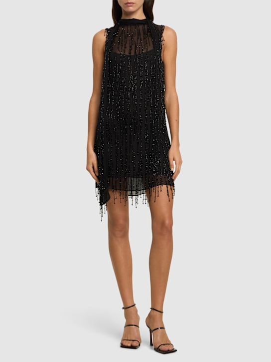Beaded georgette midi dress - Thumbnail 2