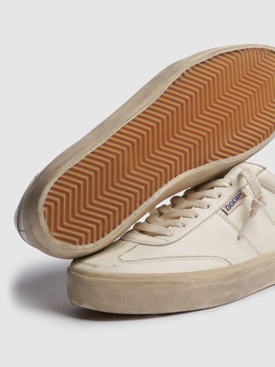Golden Goose: Soul-star leather sneakers - White/Milk - men_5 | Luisa Via Roma