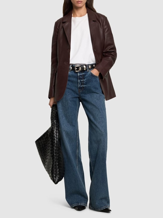 ANINE BING: Hugh high rise straight jeans - women_1 | Luisa Via Roma