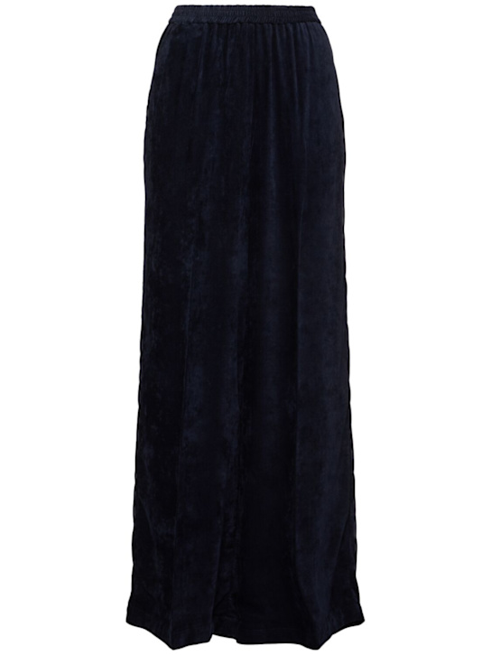 Velvet wide leg pants
