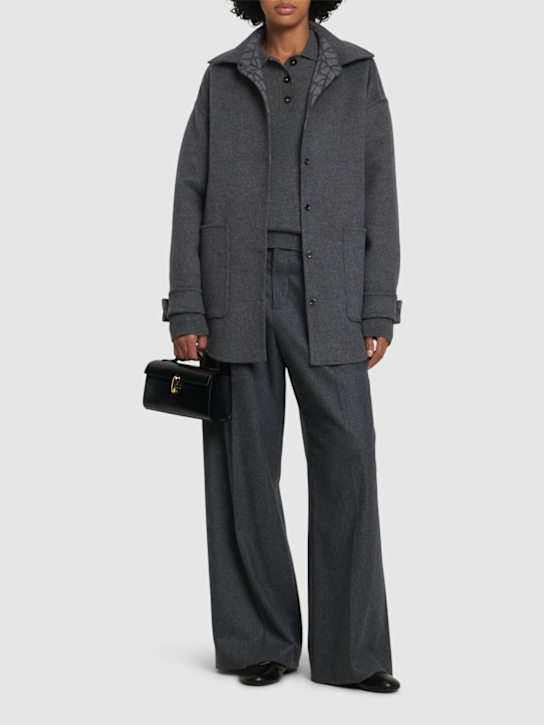 Valentino: Double reversible logo shirt jacket - women_1 | Luisa Via Roma