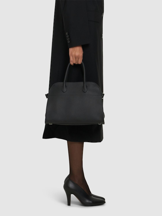 The Row: 90毫米Prudens皮革高跟鞋 - 黑色 - women_1 | Luisa Via Roma