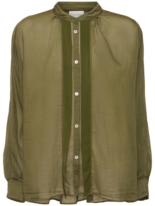 Forte_forte: Cotton & silk voile shirt - women_0 | Luisa Via Roma