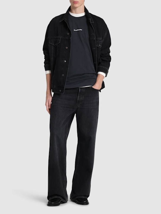 Acne Studios: Extorr logo cotton t-shirt - men_1 | Luisa Via Roma