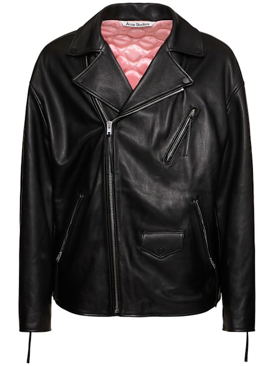 Acne Studios: Leather jacket - men_0 | Luisa Via Roma