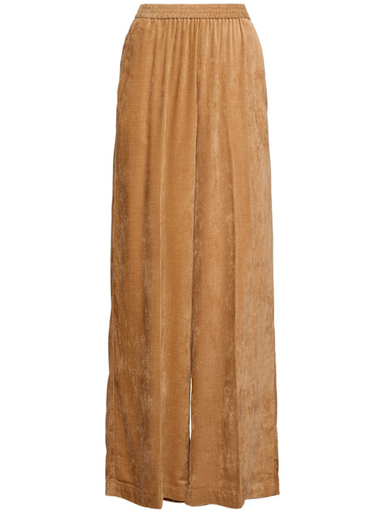 Velvet wide leg pants - Thumbnail 1