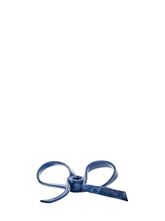 Bitossi Home: Bow candle holder - Blue - ecraft_0 | Luisa Via Roma