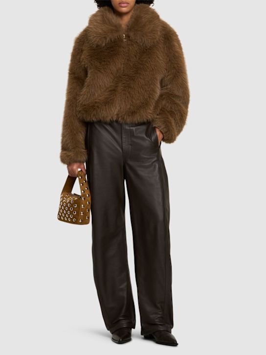 The Frankie Shop: Hope faux fur short coat - women_1 | Luisa Via Roma