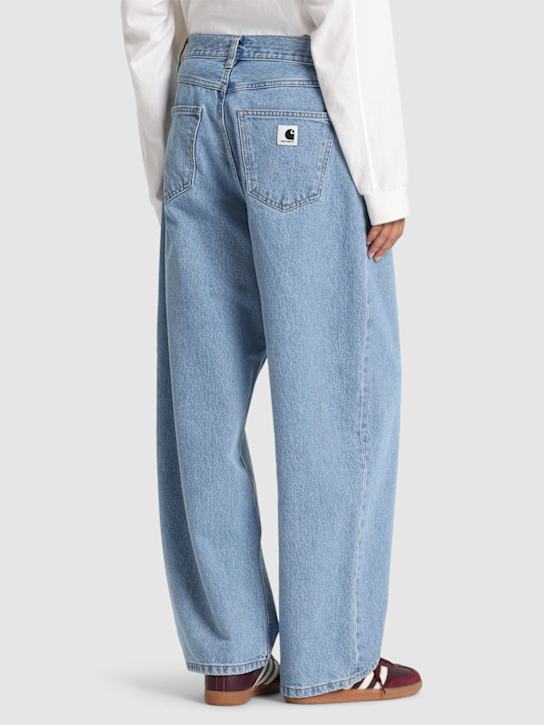 Carhartt WIP: Brandon cotton denim jeans - Light Blue - women_2 | Luisa Via Roma