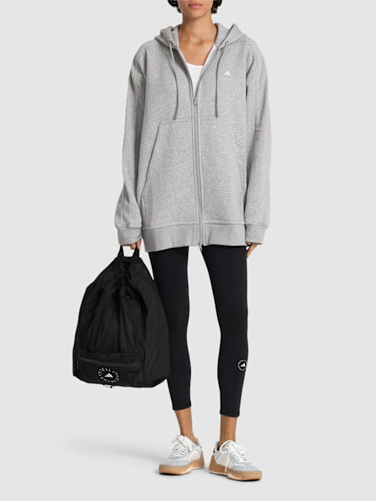 adidas By Stella McCartney: ASMC oversize full zip hoodie - women_1 | Luisa Via Roma
