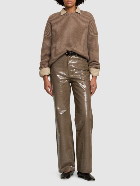Rotate: Textured straight pants - women_1 | Luisa Via Roma