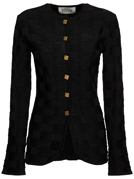 TOVE: Uma knitted viscose blend cardigan - women_0 | Luisa Via Roma