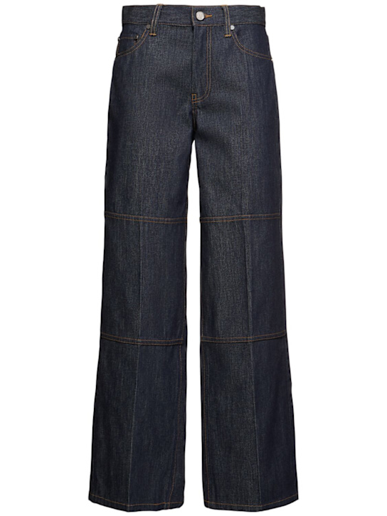 Helmut Lang: Carpenter back zip flared jeans - women_0 | Luisa Via Roma