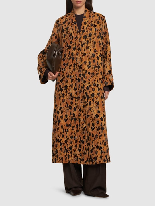 Forte_forte: Les Fleurs Camou jacquard coat - women_1 | Luisa Via Roma