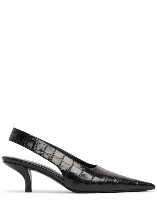 Toteme: 50mm Classic croc embossed slingbacks - women_0 | Luisa Via Roma