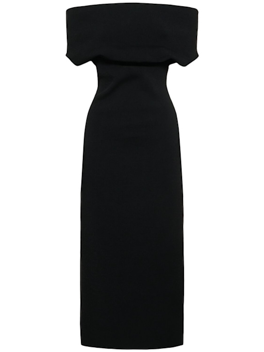 Toteme: Double knit viscose blend midi dress - women_0 | Luisa Via Roma
