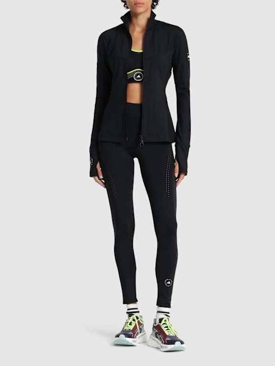 adidas By Stella McCartney: Long-sleeve mid-layer zip-up top - women_1 | Luisa Via Roma
