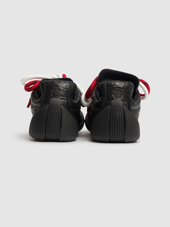 McQueen: Flexion leather sneakers - Black - men_3 | Luisa Via Roma