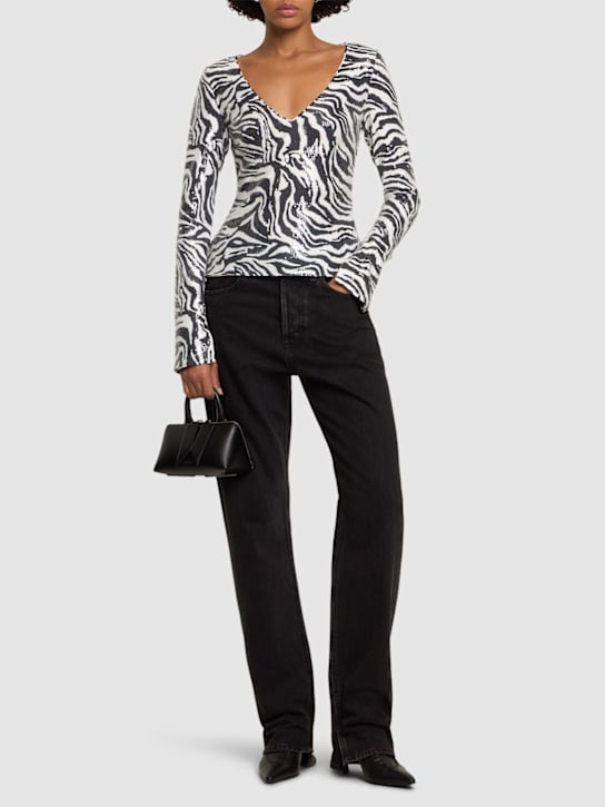 Rotate: Sequined t-shirt - Bright White - women_1 | Luisa Via Roma