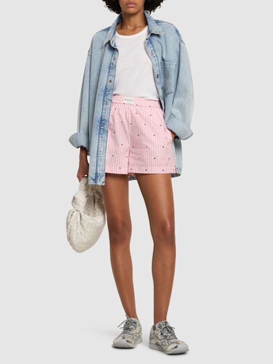 Rotate: Printed cotton boxer shorts - women_1 | Luisa Via Roma