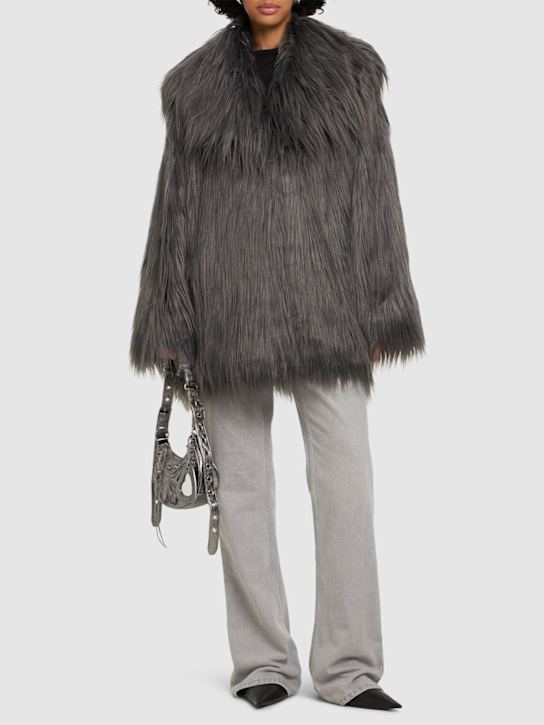 Rotate: Teddy wide collar coat - women_1 | Luisa Via Roma