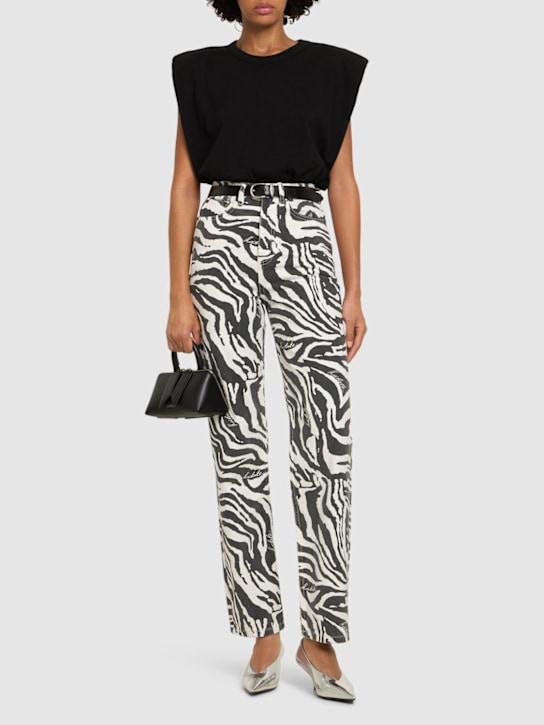 Rotate: Printed straight jeans - women_1 | Luisa Via Roma