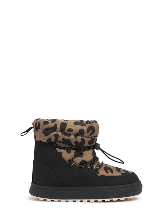 Liewood: Stivali da neve in poly riciclato stampa leopard - kids-girls_0 | Luisa Via Roma