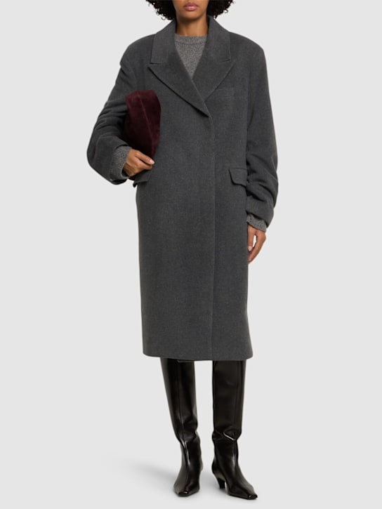 Remain: Heavy wool blend long coat - women_1 | Luisa Via Roma