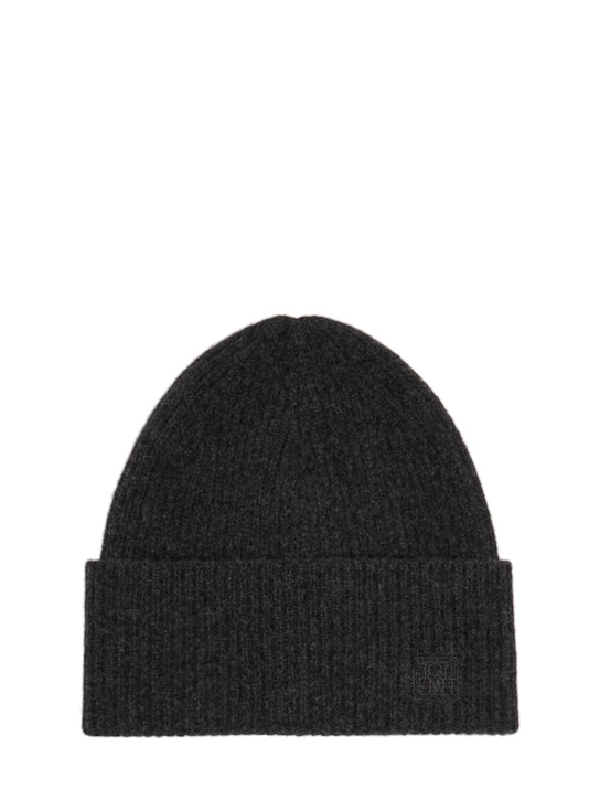 Toteme: Ribbed wool blend beanie - women_0 | Luisa Via Roma