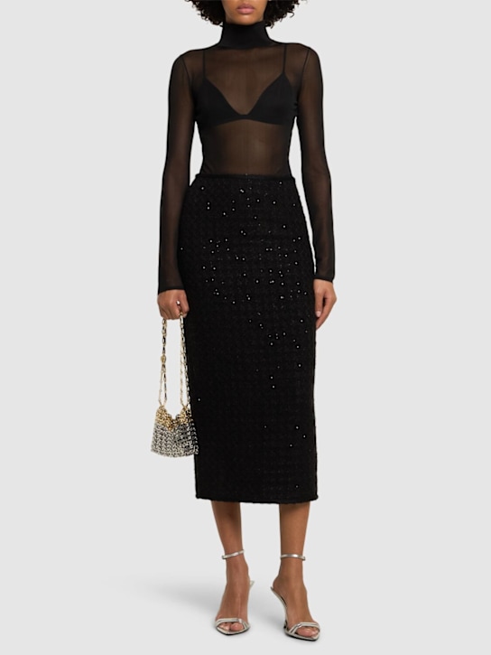 Rotate: Bouclé maxi skirt - women_1 | Luisa Via Roma