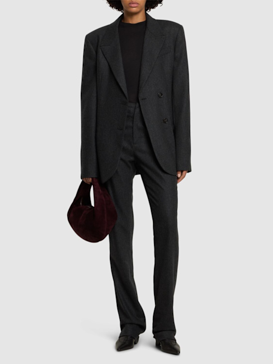 The Frankie Shop: Morrison stretch wool straight pants - women_1 | Luisa Via Roma