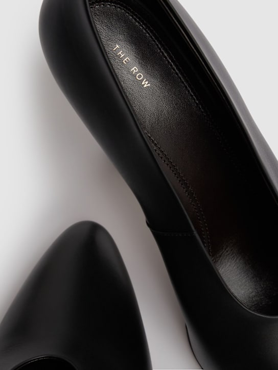The Row: 90毫米Prudens皮革高跟鞋 - 黑色 - women_4 | Luisa Via Roma