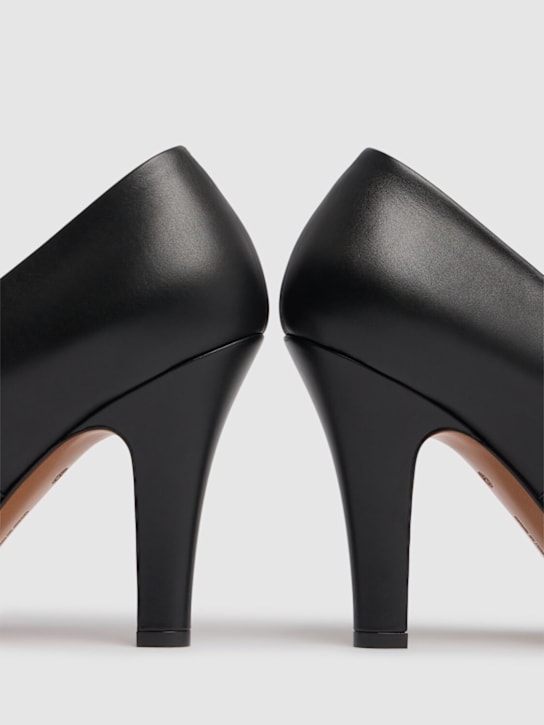 The Row: 90毫米Prudens皮革高跟鞋 - 黑色 - women_3 | Luisa Via Roma