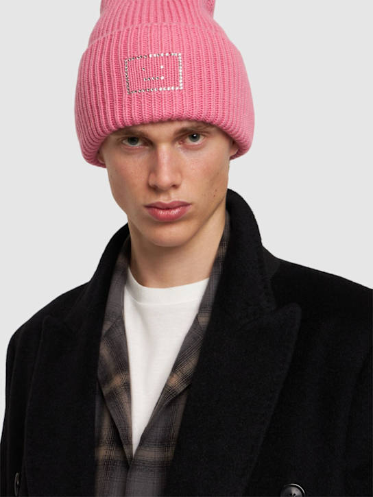 Acne Studios: Face wool beanie - men_1 | Luisa Via Roma