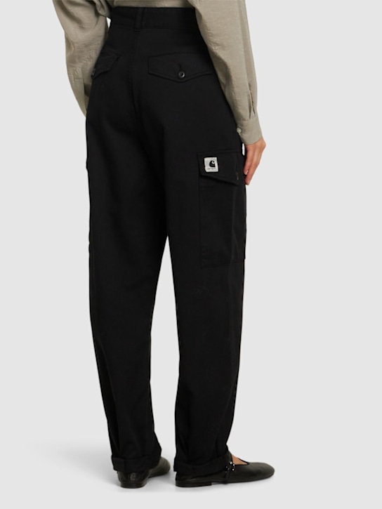 Carhartt WIP: Collins cotton pants - Black - women_2 | Luisa Via Roma