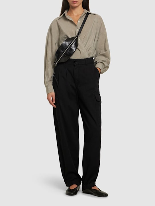 Carhartt WIP: Collins cotton pants - Black - women_1 | Luisa Via Roma