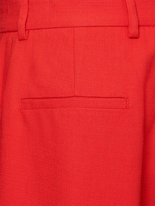 MSGM: Viscose blend straight pants - Red - women_3 | Luisa Via Roma
