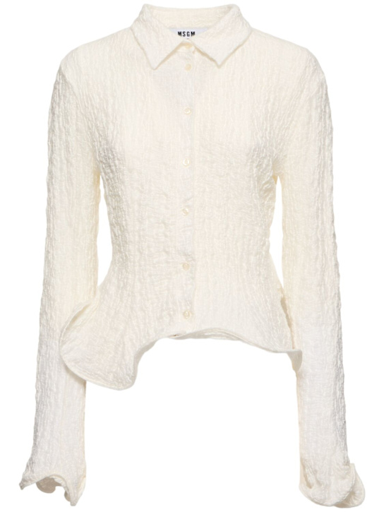 MSGM: Crinkled shirt - women_0 | Luisa Via Roma