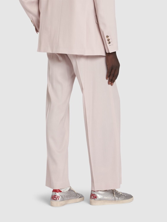 Golden Goose: Ball star forated bio based sneakers - Silver/Red - men_1 | Luisa Via Roma