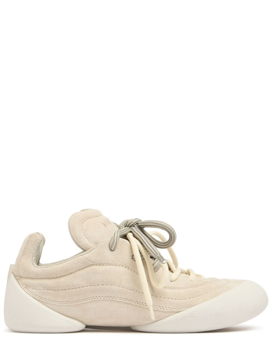 McQueen: 30mm Flexion suede sneakers - Salt - women_0 | Luisa Via Roma