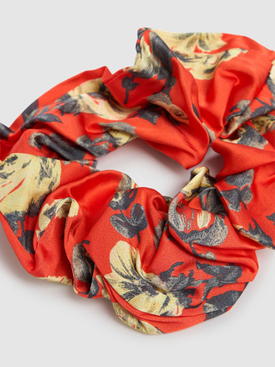 GANNI: Printed satin scrunchie - women_1 | Luisa Via Roma