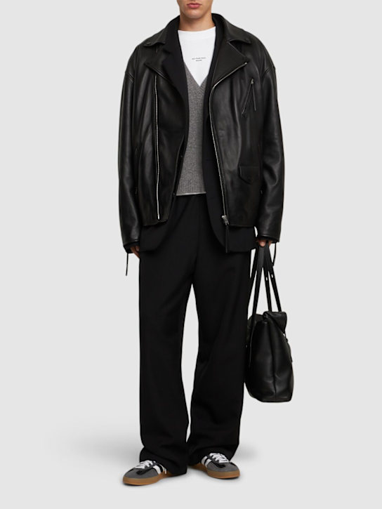Acne Studios: Leather jacket - men_1 | Luisa Via Roma
