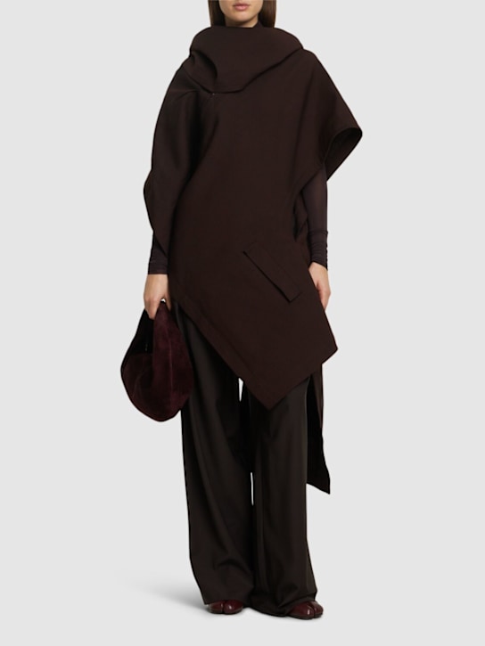 ISSEY MIYAKE: Enclothe washi & wool blend cape - women_1 | Luisa Via Roma