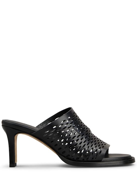 75mm Leather mules