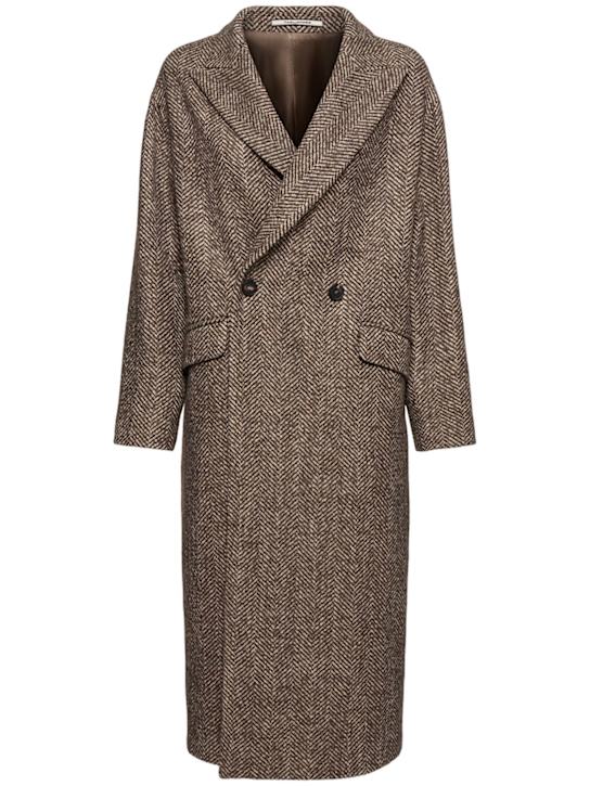 Tagliatore 0205: Linden double breast wool blend coat - women_0 | Luisa Via Roma