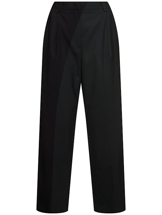 MSGM: ハイウエストウールブレンドパンツ - women_0 | Luisa Via Roma