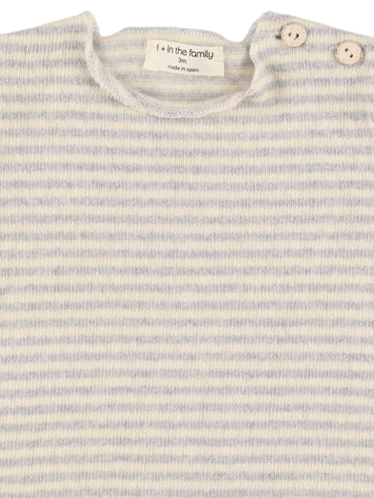 1 + IN THE FAMILY: Bedrucktes T-Shirt aus Baumwollmischung - Grau - kids-boys_1 | Luisa Via Roma