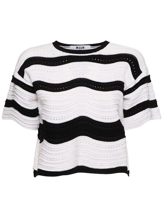 Short sleeve knit top - Thumbnail 1