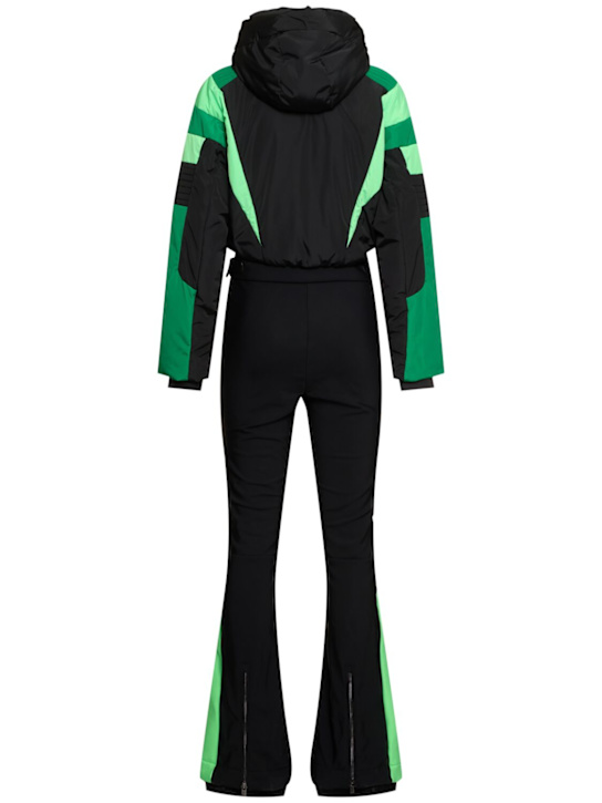 Fusalp: Julienne tech puffer ski suit - Noir/Firefly/Am - women_4 | Luisa Via Roma